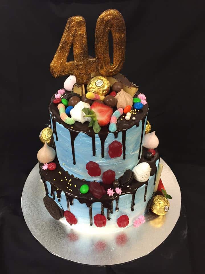 Custom 40th Birthday Cake